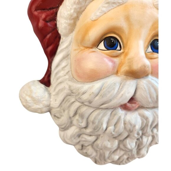 Santa Claus Wall Hanging Christmas Decor Ceramic Christmas Holiday 10 x 8 x 2 in - Picture 12 of 12